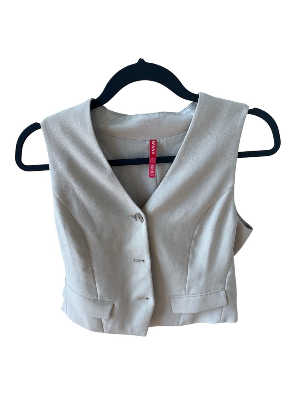 SPANX Women's Light Cream Tailored Sleeveless Vest